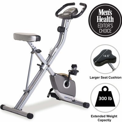 1. Exerpeutic Folding Magnetic Upright Exercise Bike with Pulse