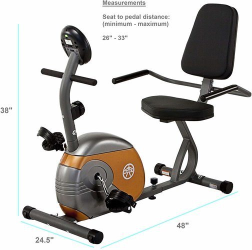 Marcy Recumbent Exercise Bike with Resistance